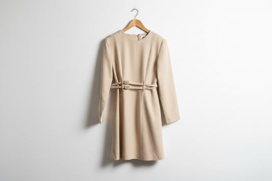 Barami Pink Belted Midi Dress Size 8