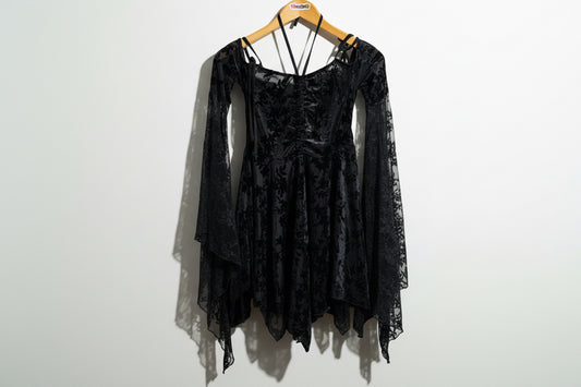 NWT Current Mood Black Lace Mini Dress Size S