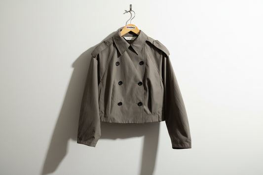 Rokh Cropped Grey Jacket Ladies Size S