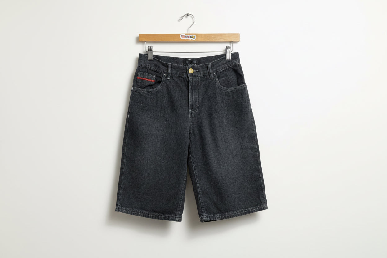 Beverly Hills Polo Club Jean Shorts Long Grey Ladis Size 26