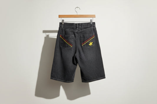 Beverly Hills Polo Club Jean Shorts Long Grey Ladis Size 26