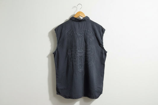 Harley Davidson Blue Cutoff Vest Men’s Size XL