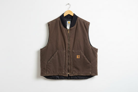 Carhartt Lined Vest Brown/Black Men’s Size 2XL