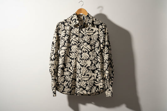 Marni Button Up Leaves Black/Tan Men’s Size M