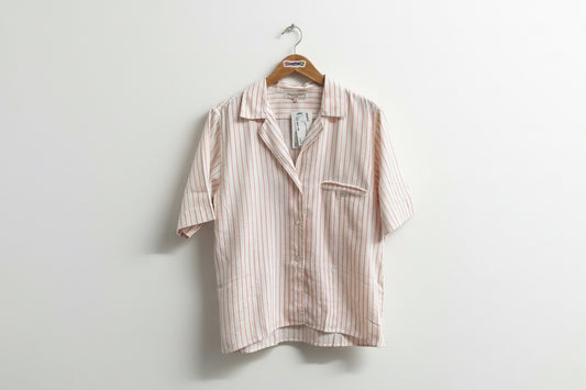 Vintage Yves Saint Laurent Variation Striped top White Pink Size D4