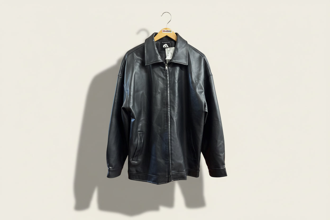 LMC Faux Leather Jacket Black Men’s Size L