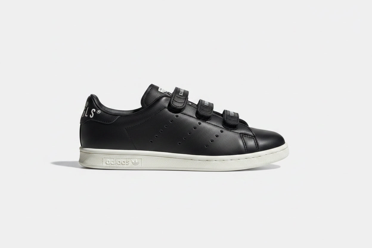 NIB Adidas x Human Race UNOFCL HM Core Black Sneakers Velcro Black/White Size 9M