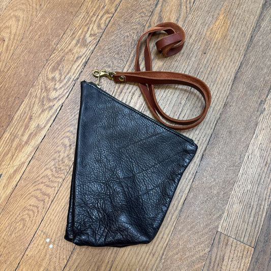 Annie Bukhman Black Leather Wristlet