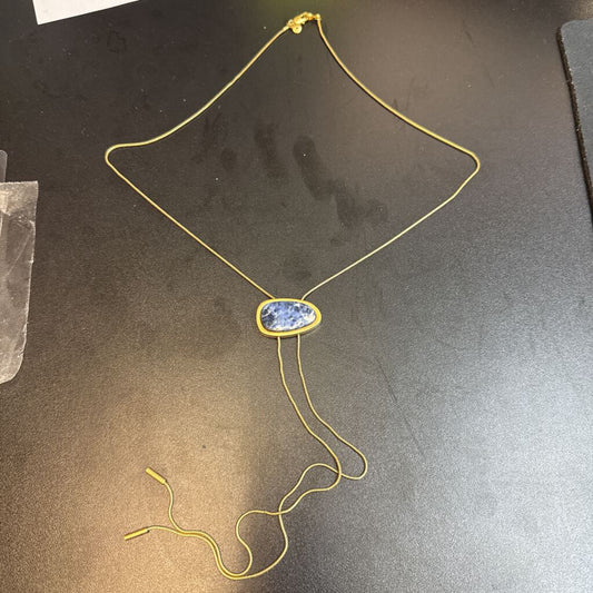 Madewell Bolo Tie Necklace Gold Tone OS