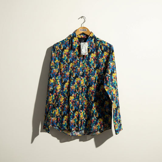 Paul Smith Button Up Hands/People Pattern Multi Men’s Size L