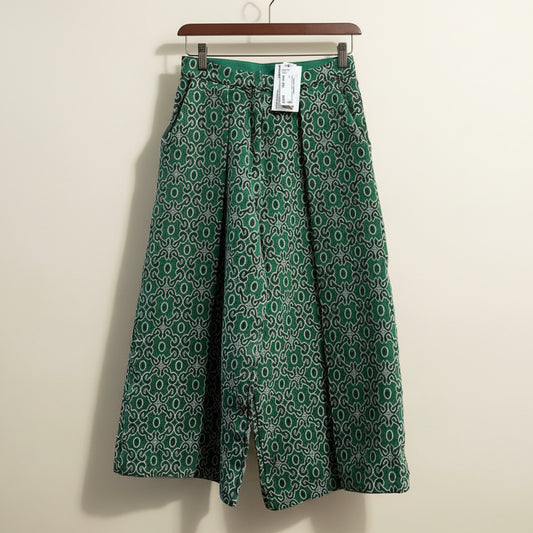 Another Place Green Tapestry Capri Pants Ladies Size M