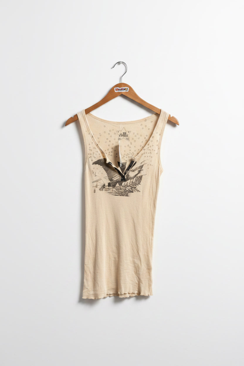Free People Ribbed Tank Eagle Light Orange Ladies Size L