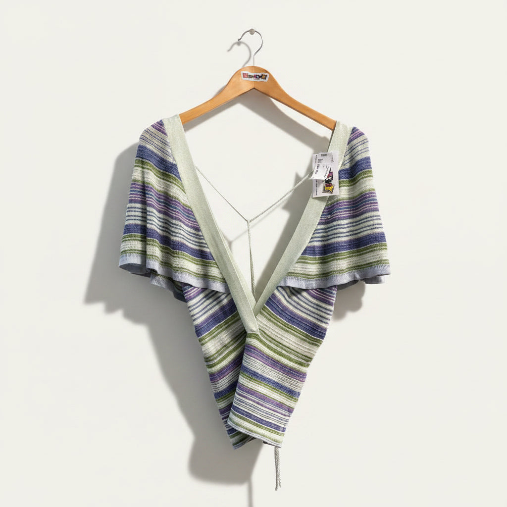 NWT Arden B Tank Cape Knit Blue/Green/Purple Ladies Size L