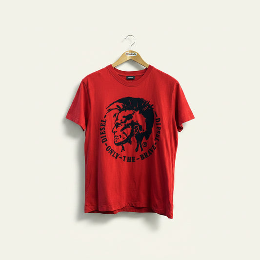 Diesel Red Graphic Puff Print Tee Men’s Size L