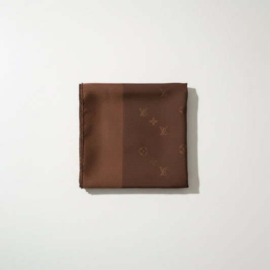 Vintage Louis Vuitton Silk Scarf Brown