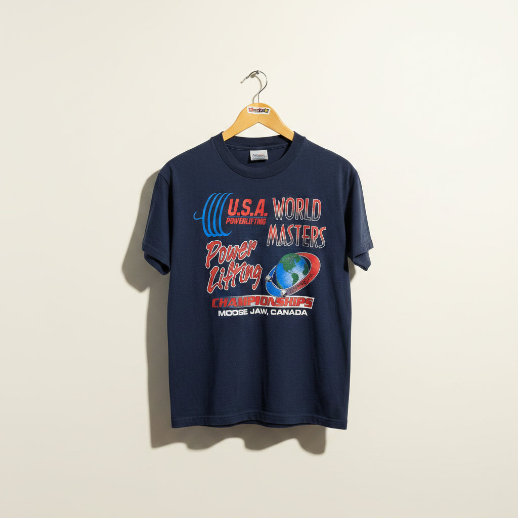 Hanes Blue Power Lifting Tee Size Men’s D3