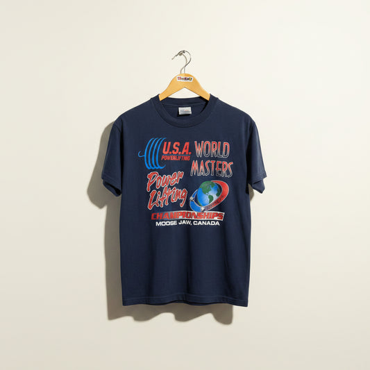 Hanes Blue Power Lifting Tee Size Men’s D3