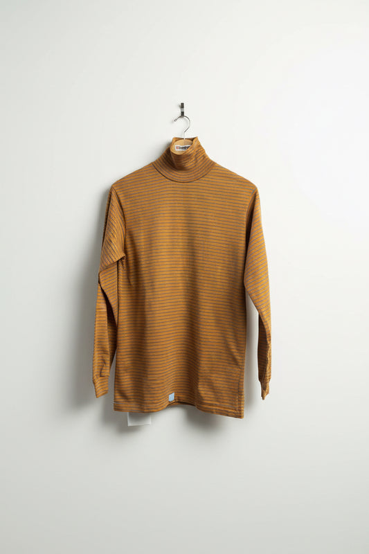 Louis Boston Vintage Turtleneck Striped Orange/Blue Size M