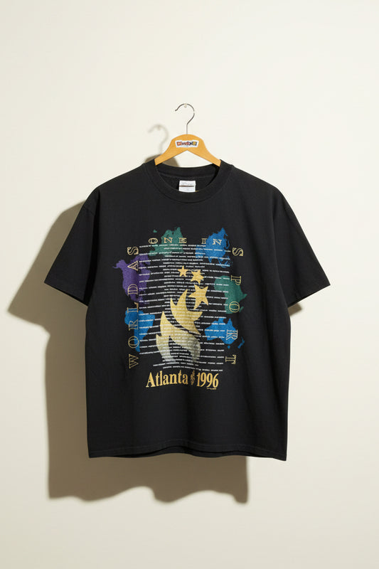 Hanes Vintage Olympics Tee 1996 Black/Gold/Multi Size L