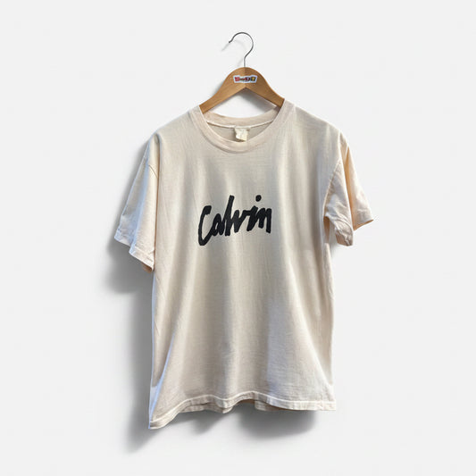 Calvin Vintage Tee White/Black Men’s Size L