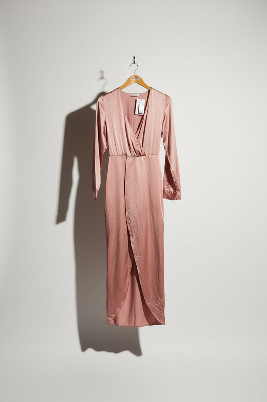 Fleur Du Mal Dress Satin Pink Size S