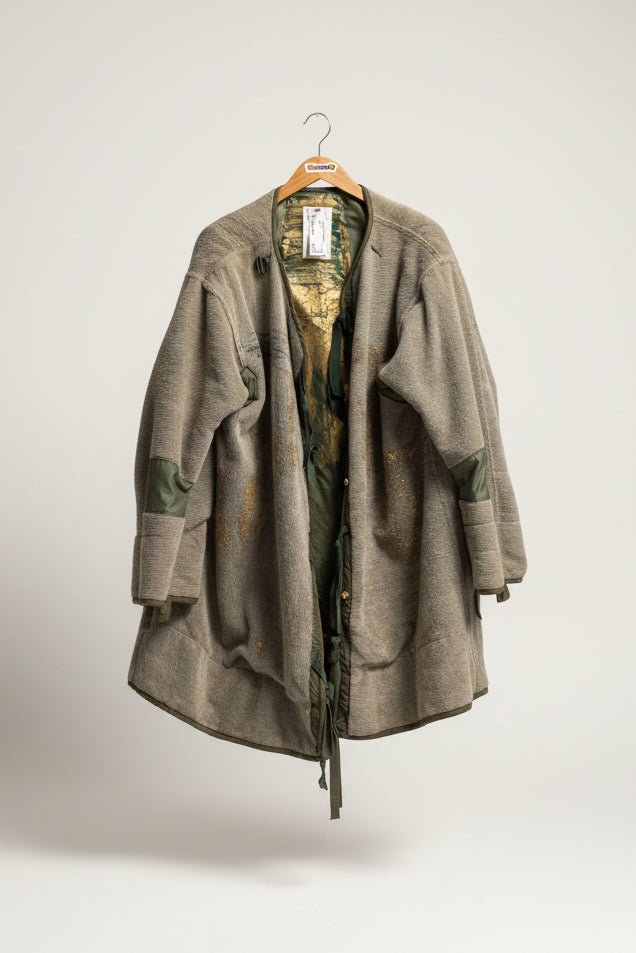 Upcycled Jacket Lining Towel Sage/Gold Size 2XL