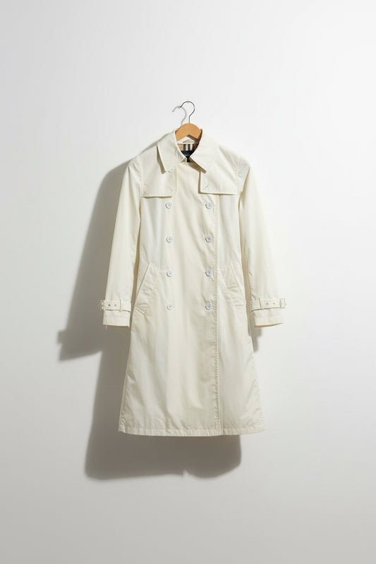 Burberry London White Trench Coat Ladies Size 6