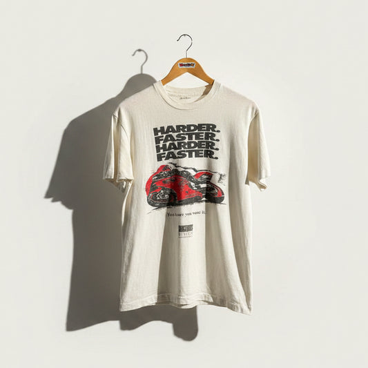 Dangerous Design International Vintage Tee Harder Faster White/Black/Red