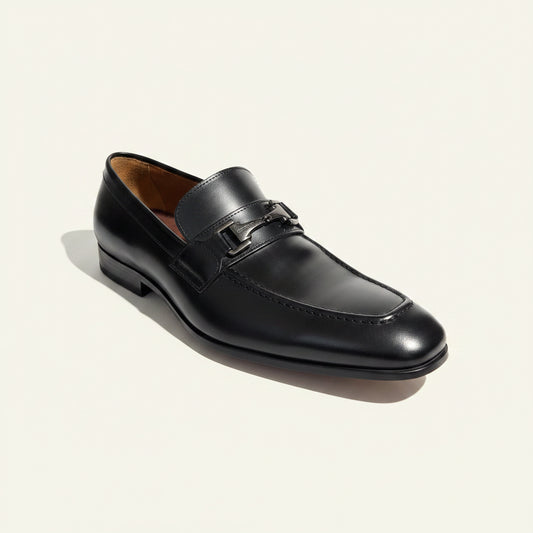 Bruno Magli Black Leather Loafers Size 13M