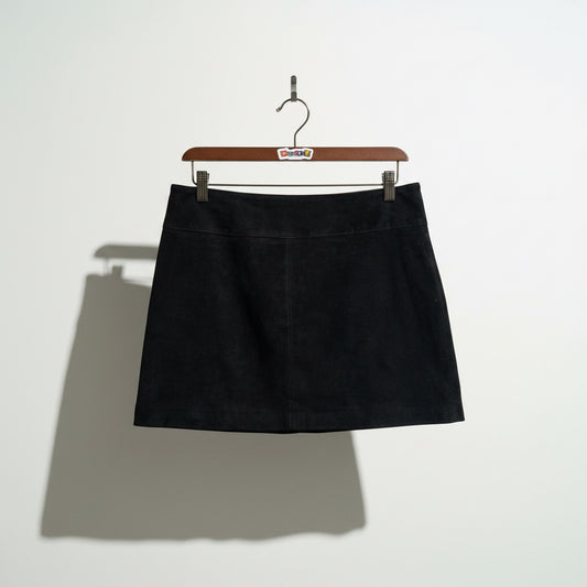 Milly NY Black Suede Mini Skirt Size 6
