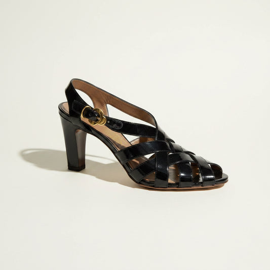 Vintage Ferragamo Black Strappy Heels Size 9L