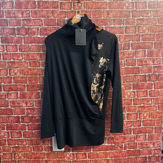 NWT NY77 Black Turtleneck Top Size 1