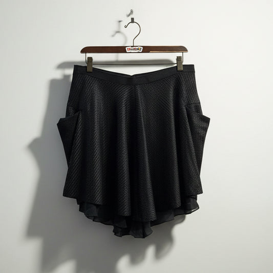 Alexander Wang Black Textured Mini Skirt Size 8