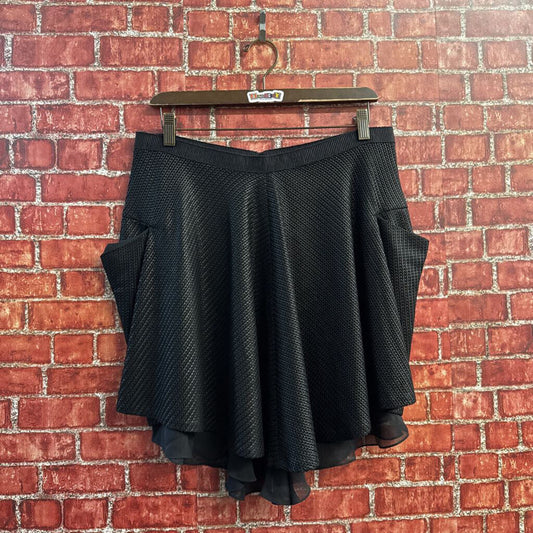 Alexander Wang Black Textured Mini Skirt Size 8