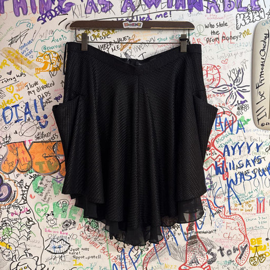 Alexander Wang Black Textured Mini Skirt Size 8