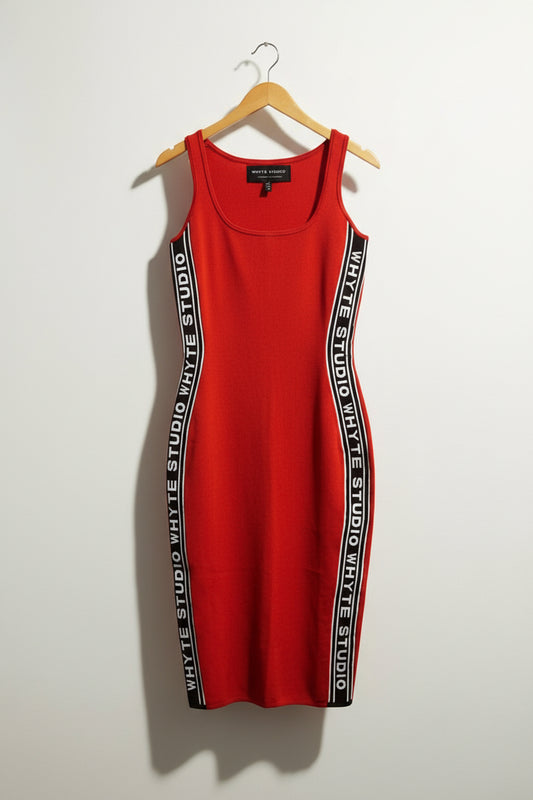 Whyte Studio Bodycon Midi Dress Red Size M/L