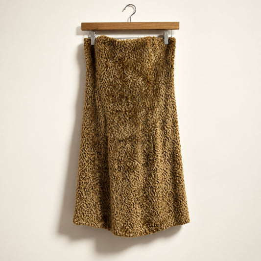 Chloe Vintage Textured Mini Strapless Dress Brown Size 42