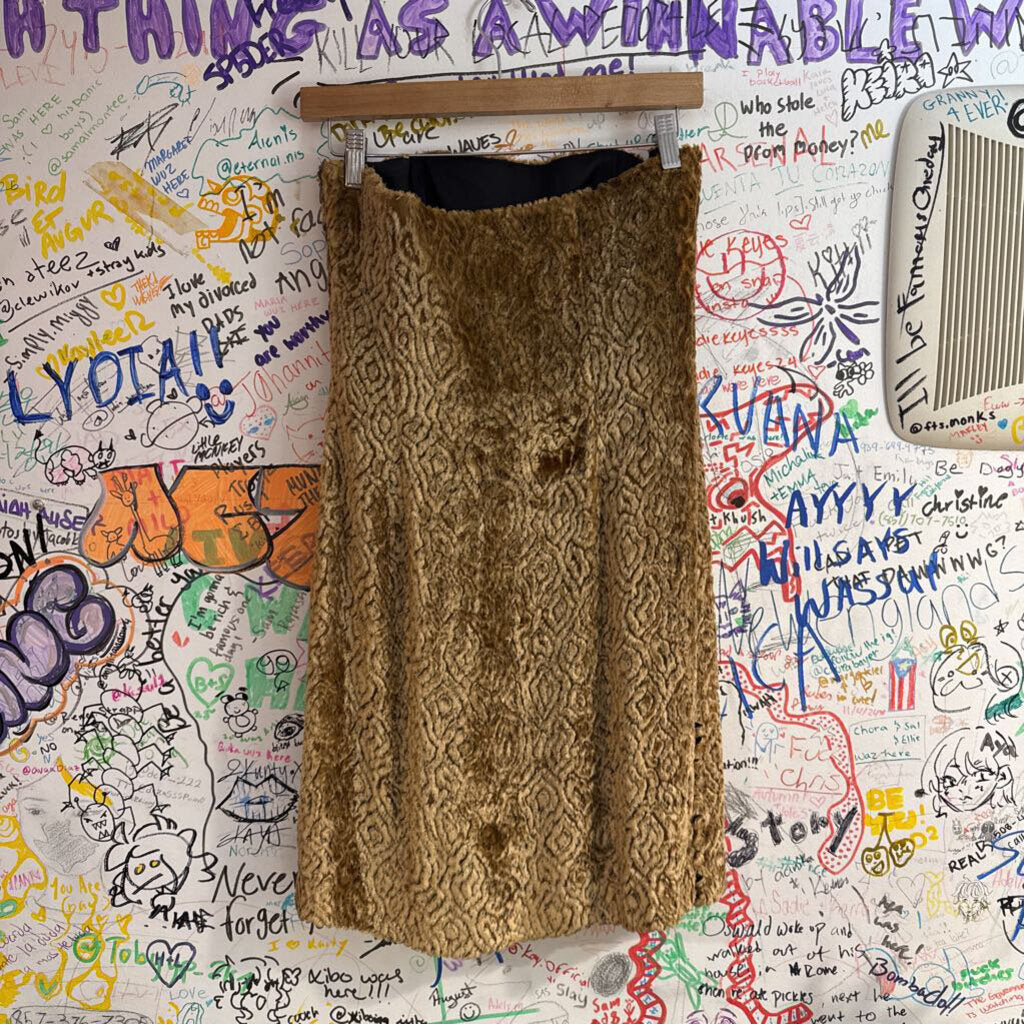 Chloe Vintage Textured Mini Strapless Dress Brown Size 42