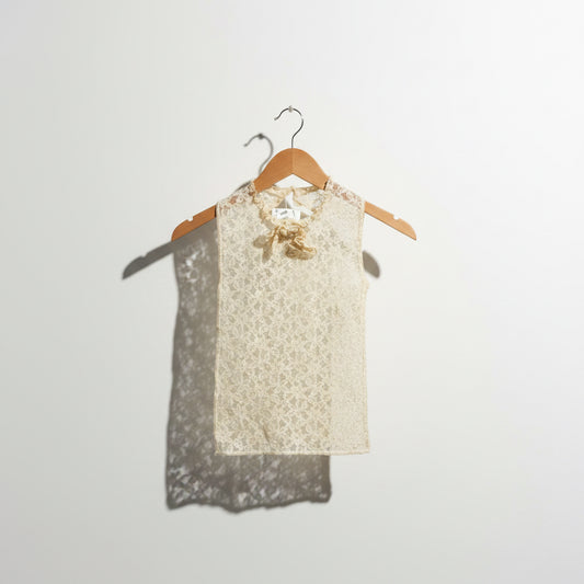 Antique Ivory Lace Bib OS