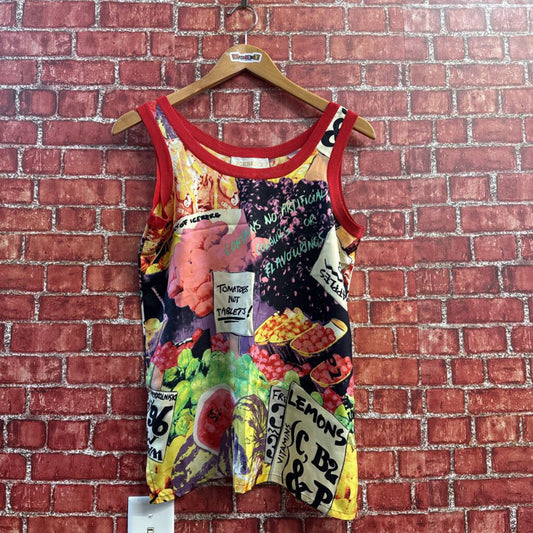 Vintage Iceberg Silk Tomato Stand Tank Size S
