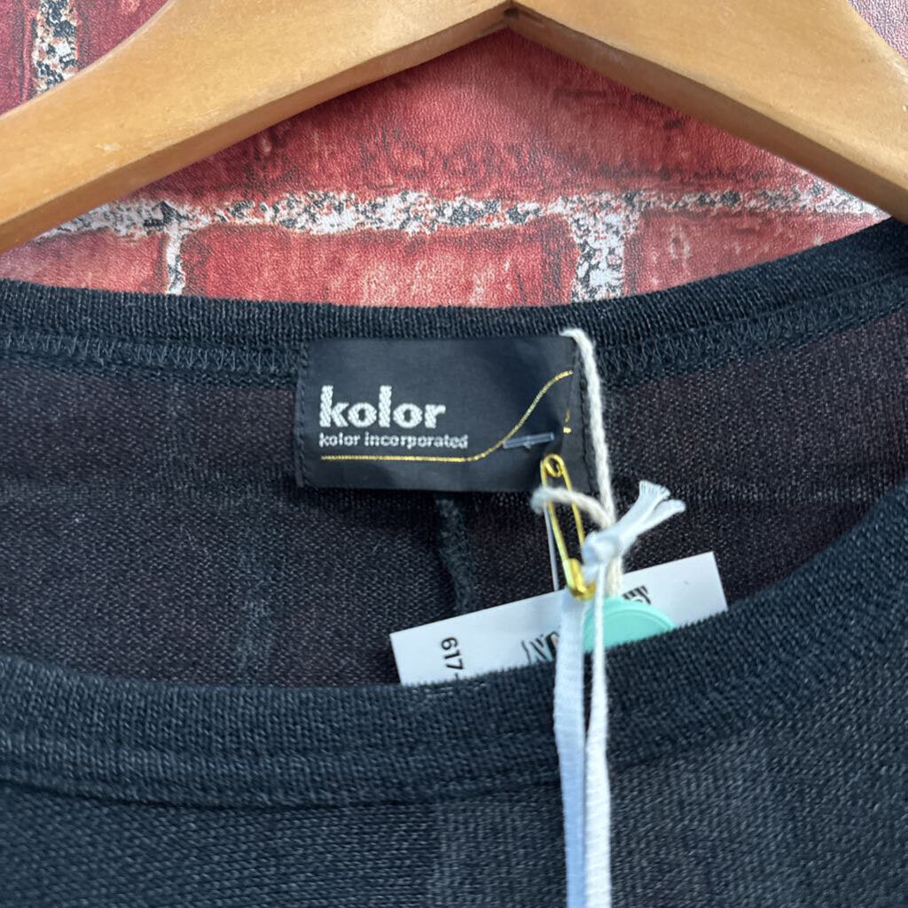 NWT Kolor Black Cutout Basic Top Ladies Size XL