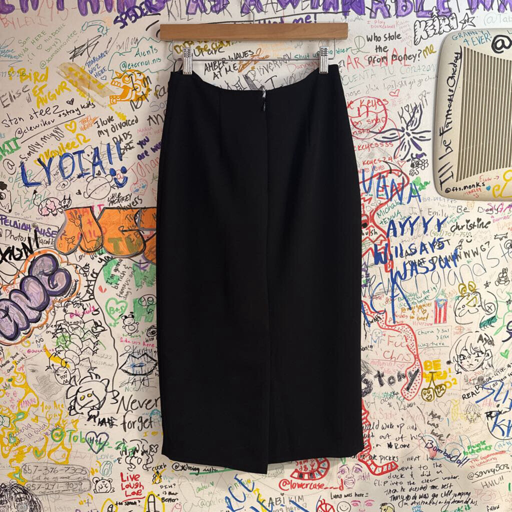 Alexander McQueen Black Studded Midi Skirt Size 40