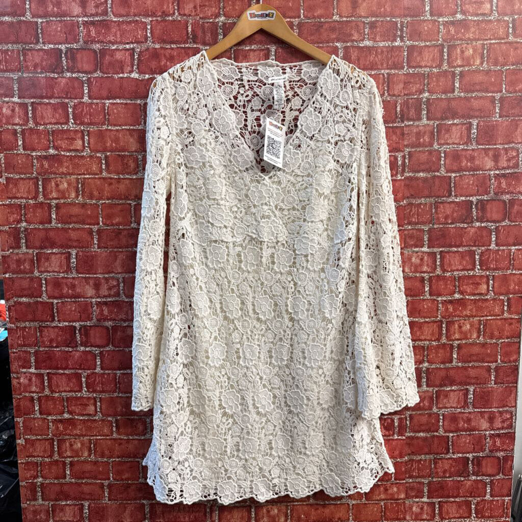 Diane Von Furstenberg White Lace Mini Dress Size 4
