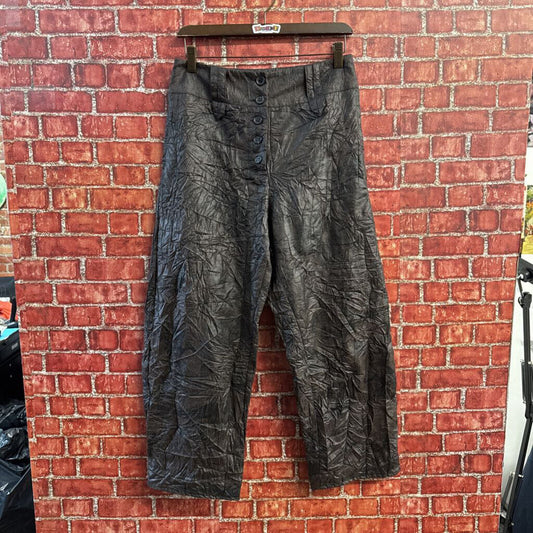 Rina Zin Brown Scrunchy Capri Pants Size XS