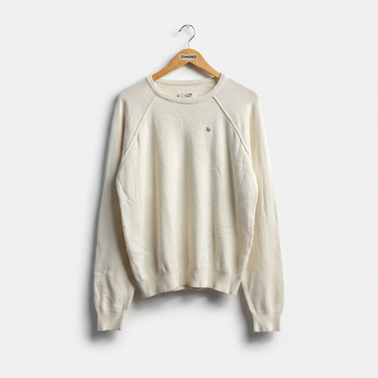 Vintage Christian Dior Crewneck Cotton White Small Embroidered Logo White Men’s Size D8