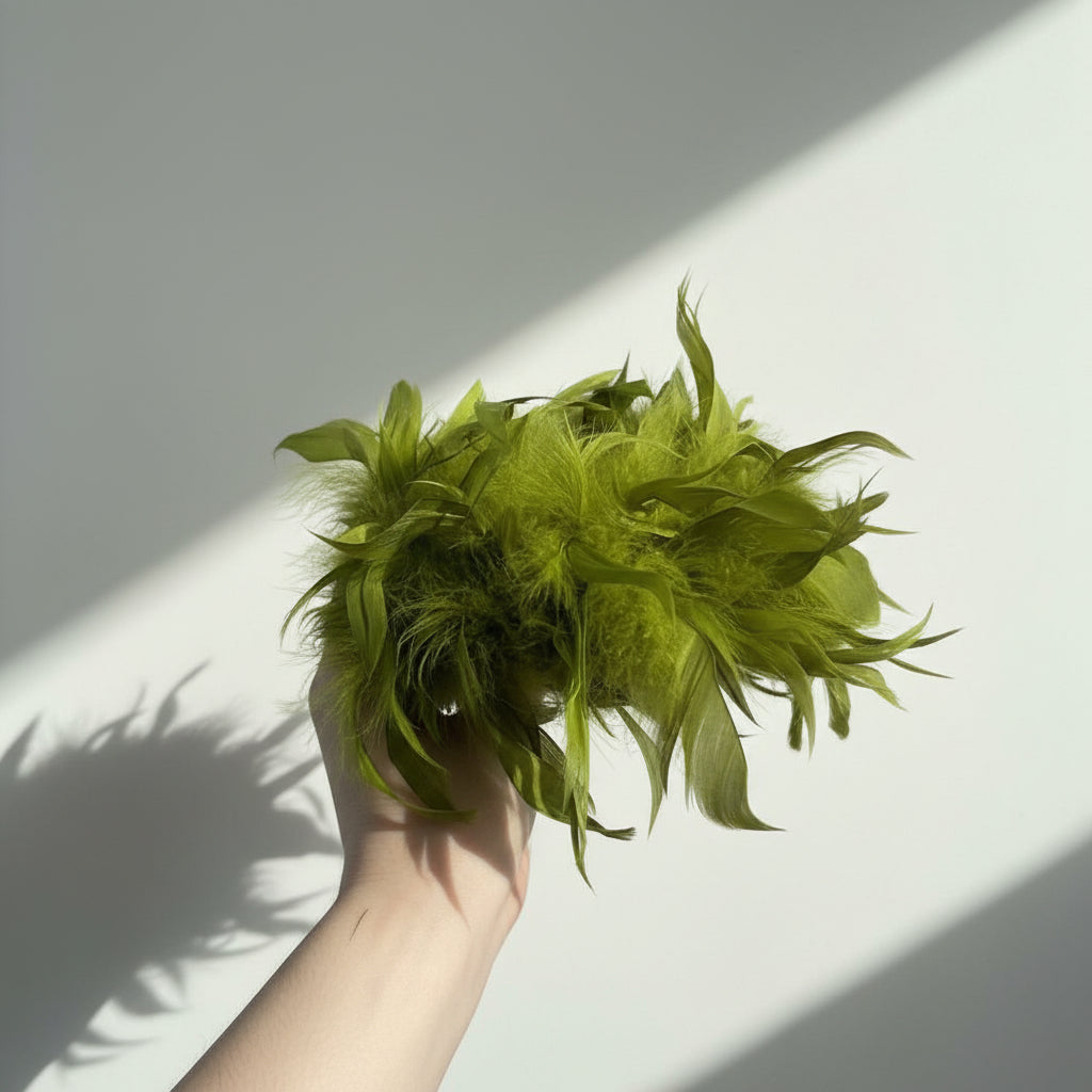 Vintage Ostrich Feather Headpiece Hat Green