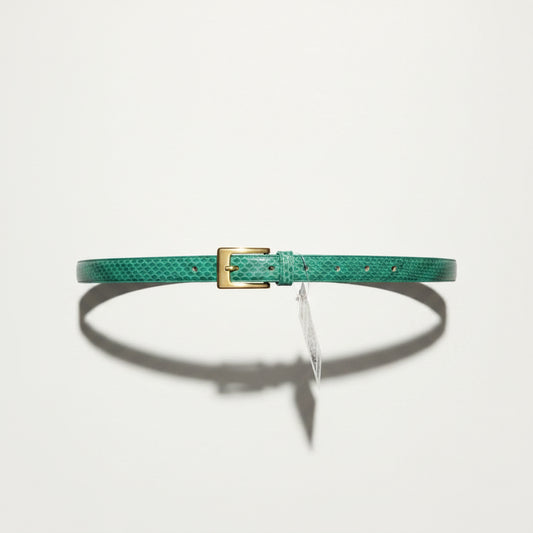 Vintage Snake Skin Belt Green Size 32