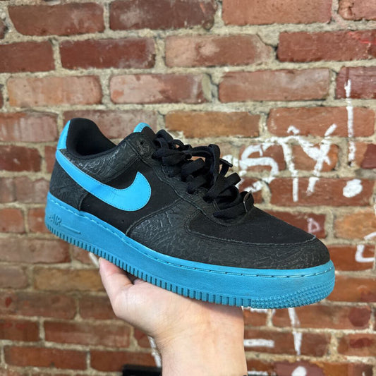 Nike AF1 Low Black Vivid Blue Size 10.5M