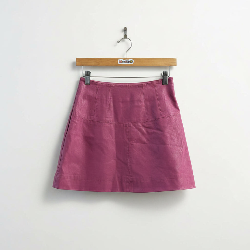 Free People Leather Mini Skirt Size 0