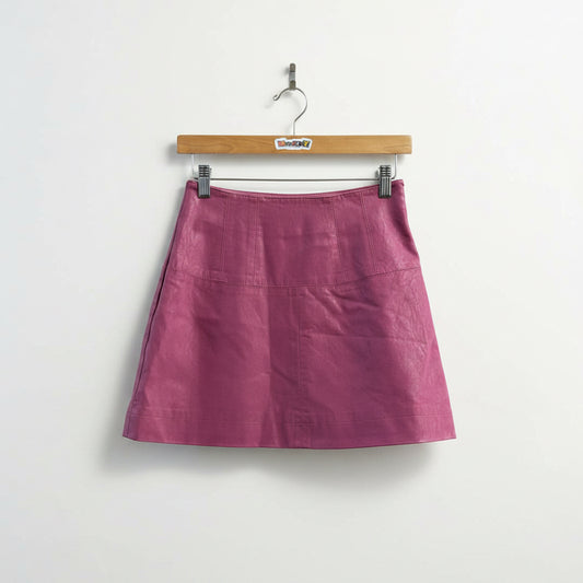 Free People Leather Mini Skirt Size 0